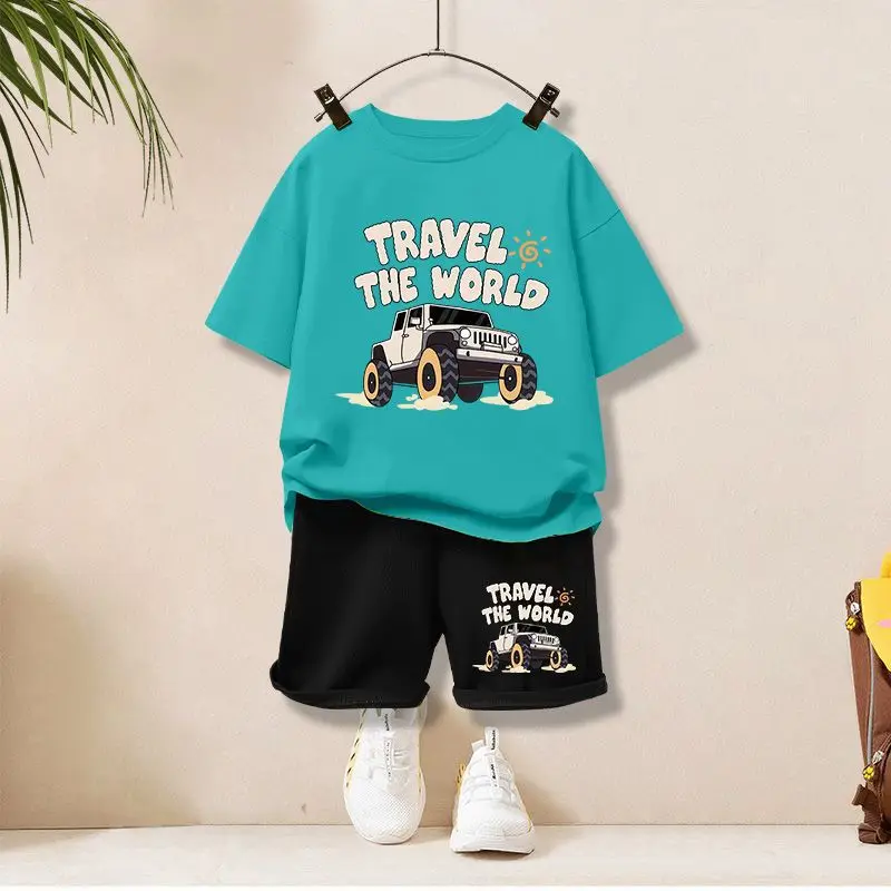Summer Baby Boy Clothes Set Children Girls Cartoon Printed T-shirts and Shorts 2 Pieces Suit Kid Short Sleeve Top Bottom Outfits - Image 3