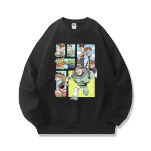 Spring Kid Boy Clothes Children Girl Disney Toy Story's Buzz Lightyear Sweatshirt Top Baby Cartoon Pullover Long Sleeve T-shirts